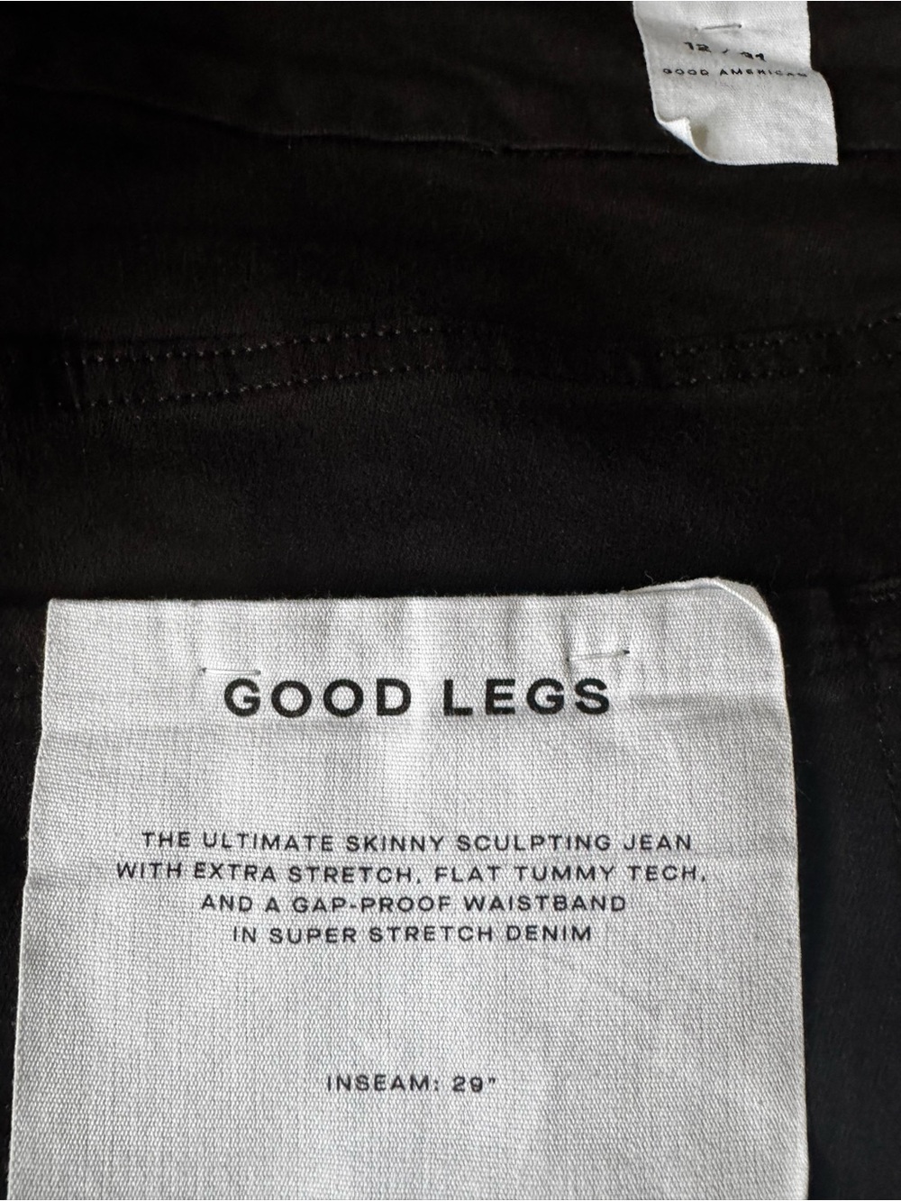 Good American Black High-Rise Skinny Jeans